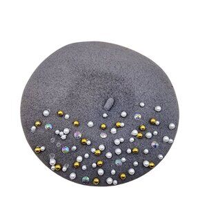 The Floryde Beret Women\'s 100% Wool Embellished Beret - OS The Florida Beret Products for Sale up to 90% Off Retail  main image 2